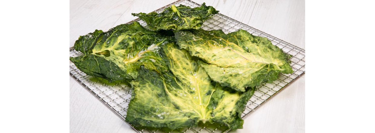Sprø hvitkål med smak av stekt kylling - Dehydrator